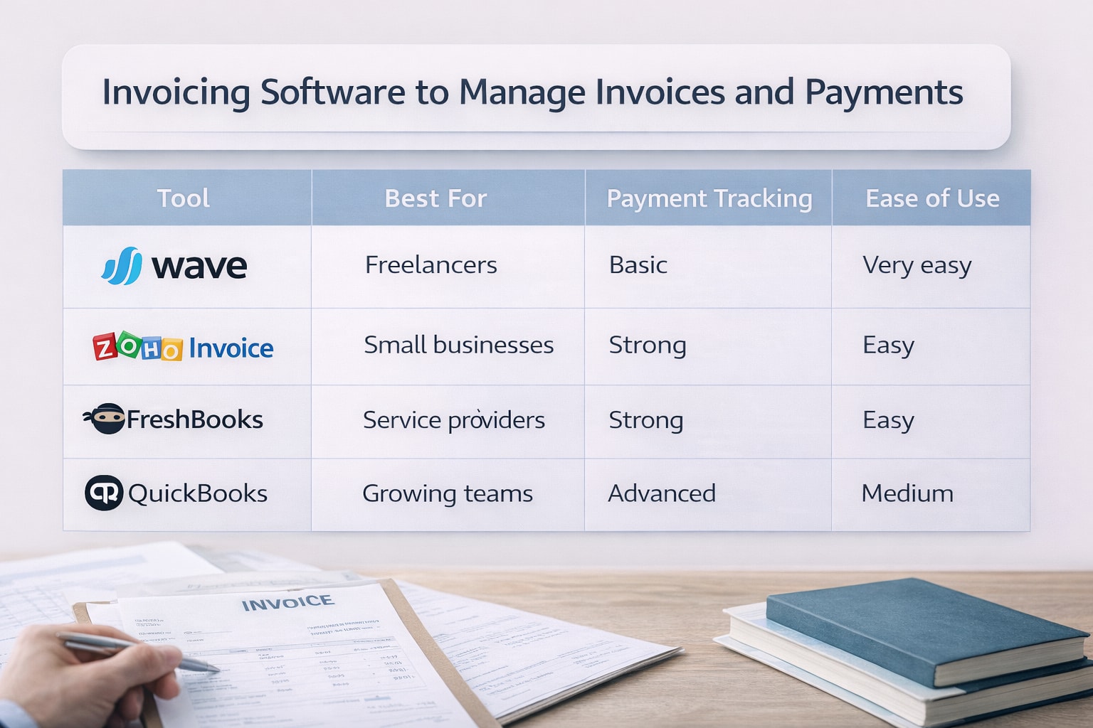 voicing Software to Manage Invoices and Payments Comparison Table